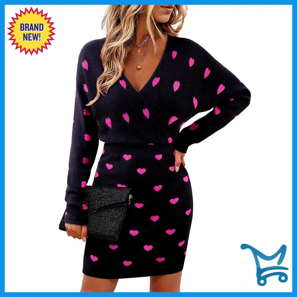 Sparkly Batwing Sleeve Bodycon Midi Dress Elegant Cocktail Party Wear